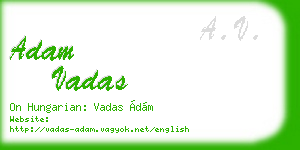 adam vadas business card